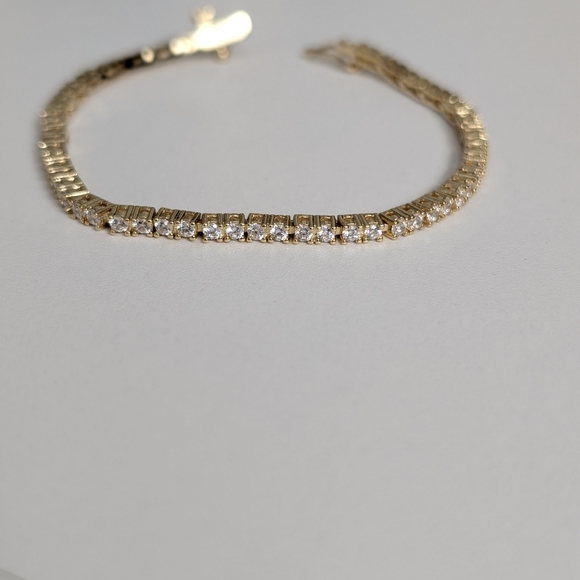 14K Gold Plated Gold Tennis Bracelet